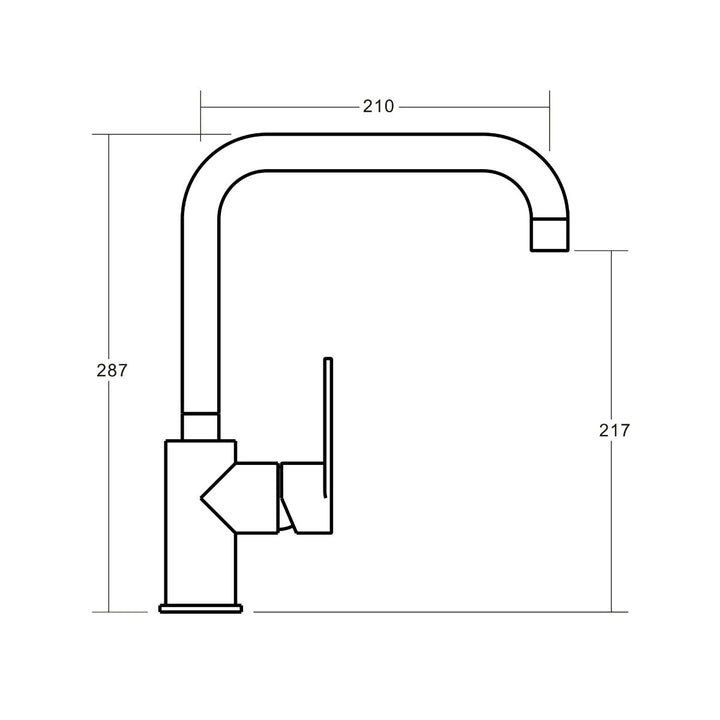 Vito Bertoni KALI2 Rectangular Sink Mixer Lead Free