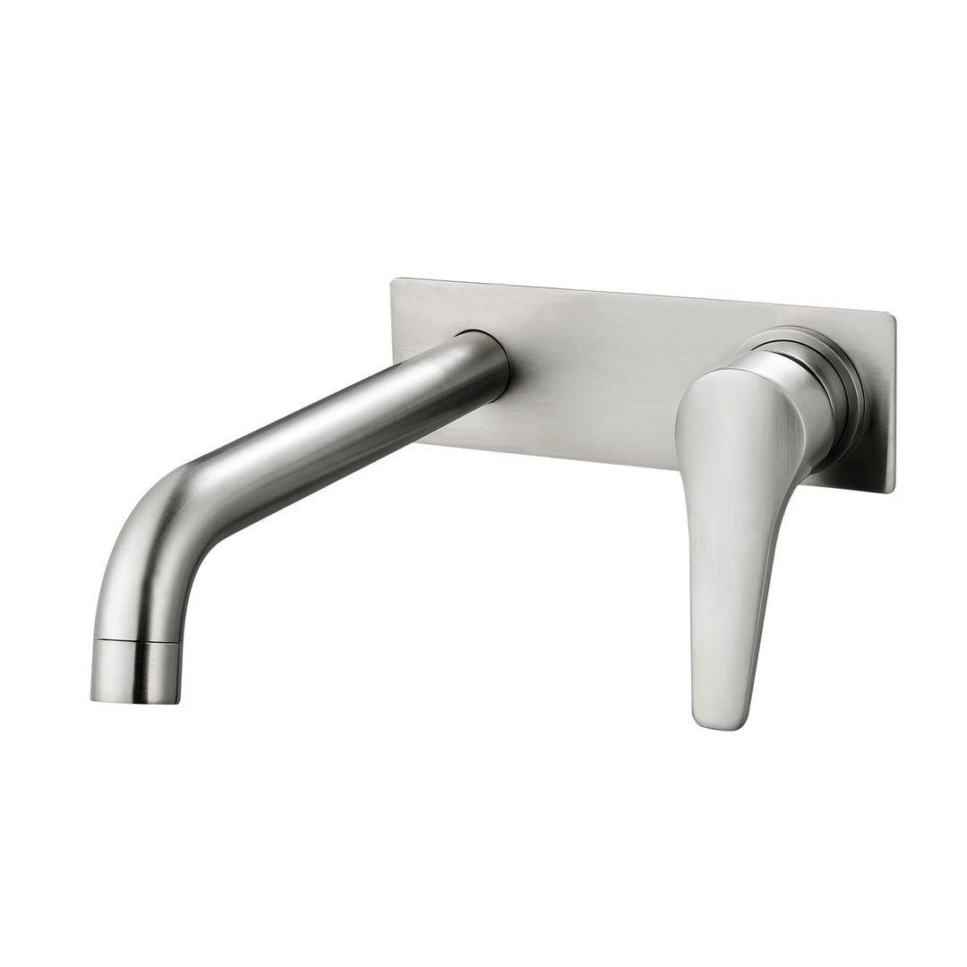Alder SOHO Wall Basin/Bath Mixer Set Backplate 170mm - Lead Free Brushed Nickel