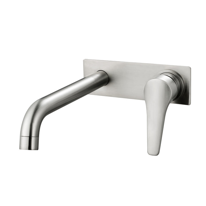 Alder SOHO Wall Basin/Bath Mixer Set Backplate 220mm - Lead Free Brushed Nickel