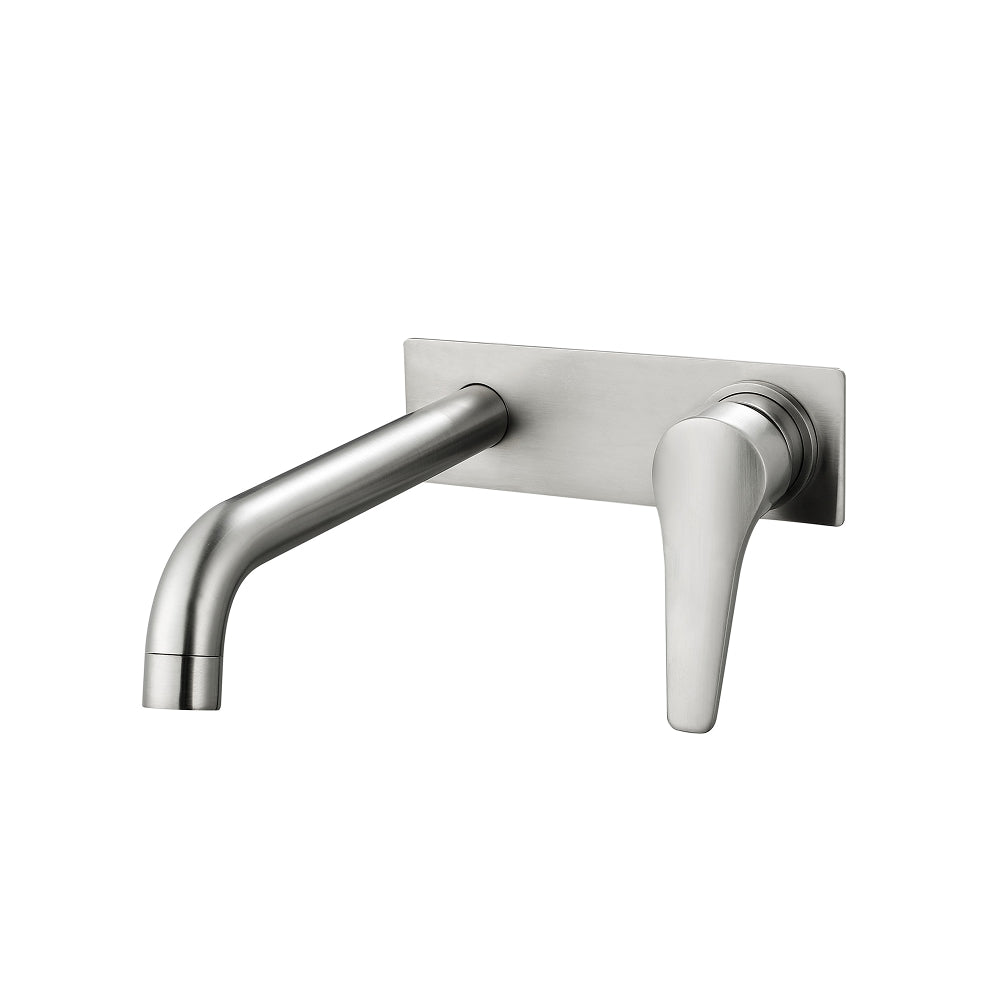 Alder SOHO Wall Bath Mixer Set Backplate 300mm - Lead Free Brushed Nickel