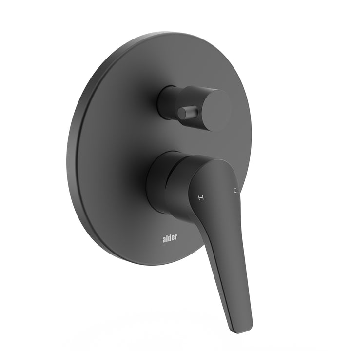 Alder SOHO Rotary Shower Bath Diverter - Trim Kit Matte Black