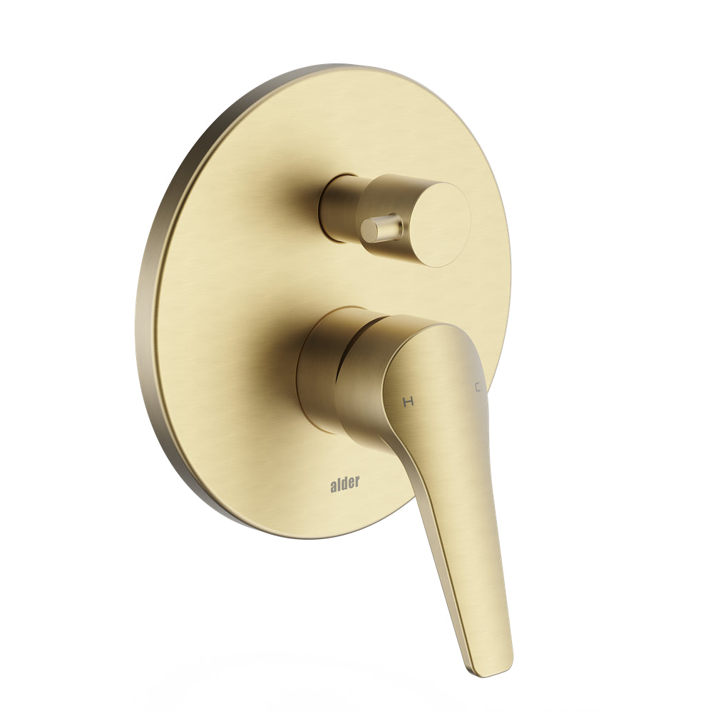 Alder SOHO Rotary Shower Bath Diverter - Trim Kit Brass