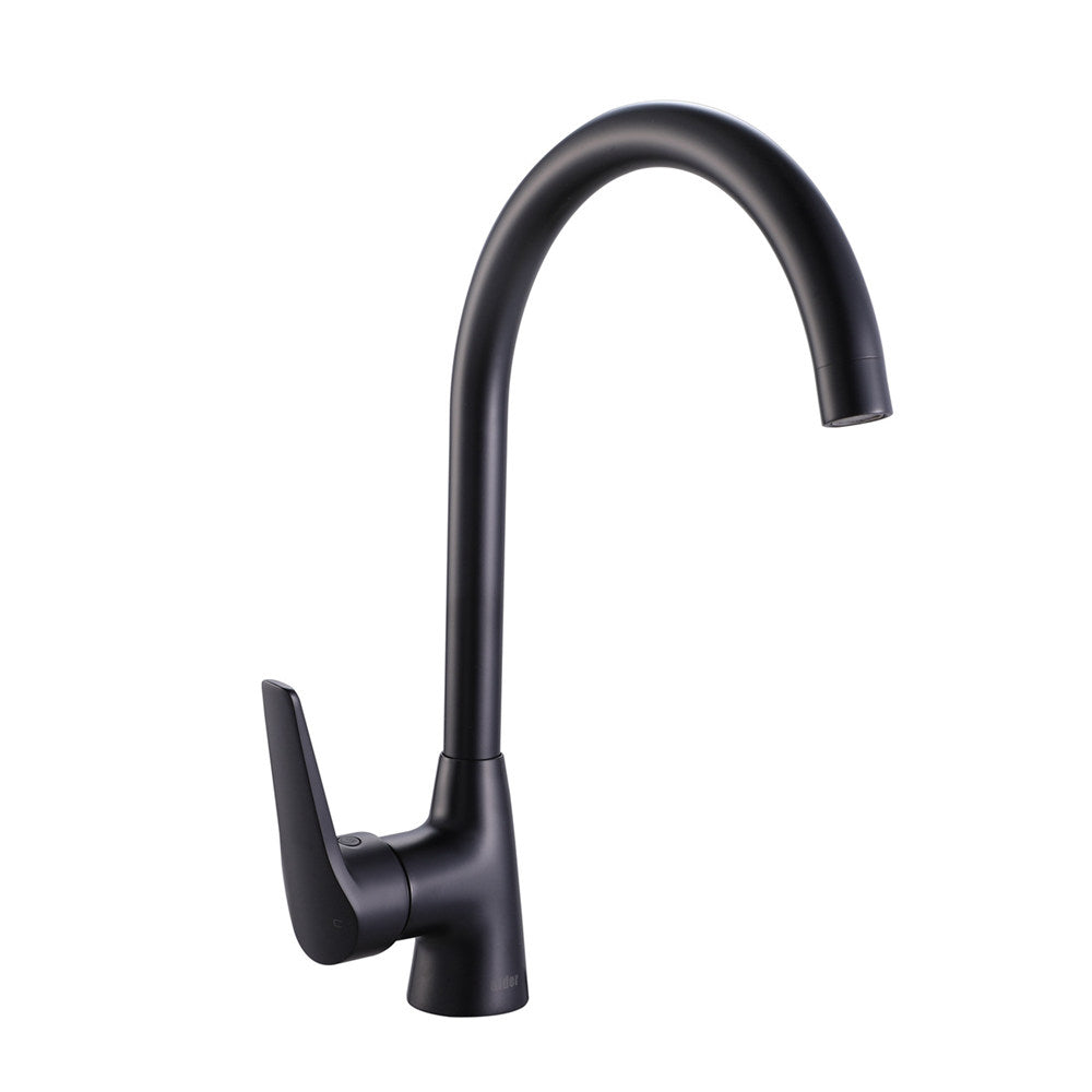 Alder SOHO Gooseneck Sink Mixer - Lead Free Matte Black