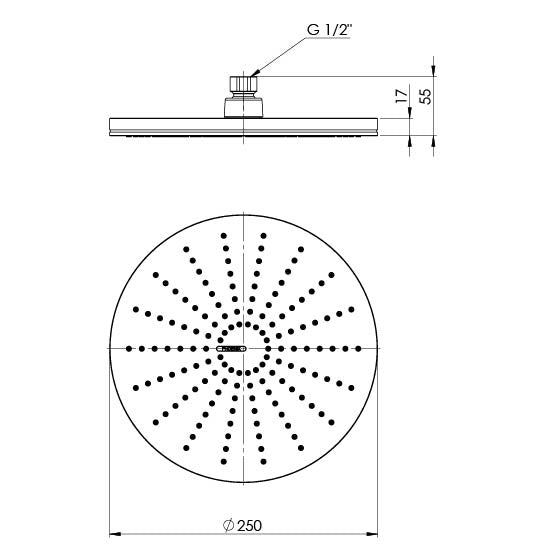Phoenix NX Vive Shower Rose - Design 10