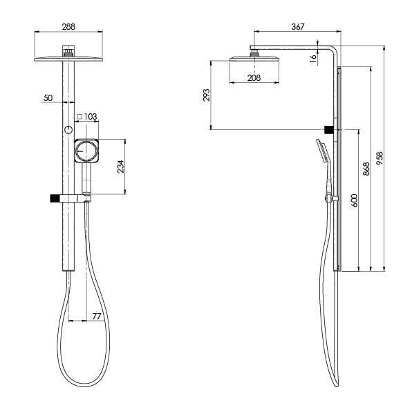 Phoenix NX Orli Twin Shower - Design 10