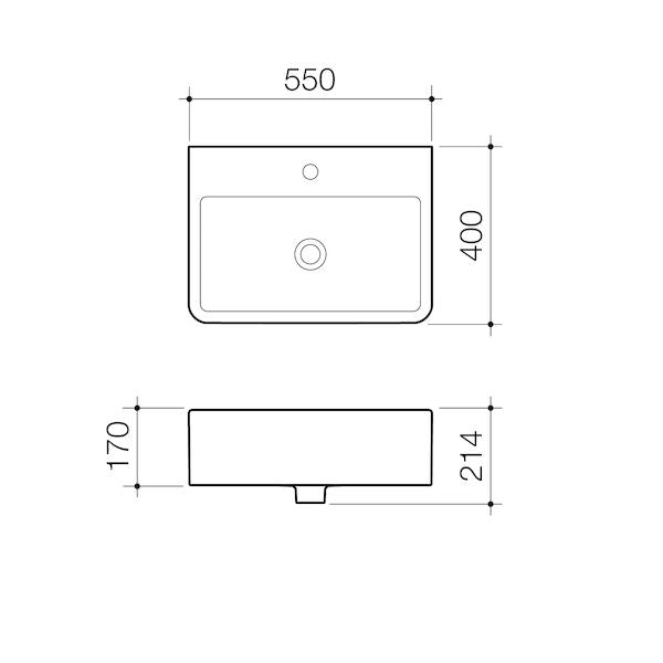 Caroma Cubus Wall Basin