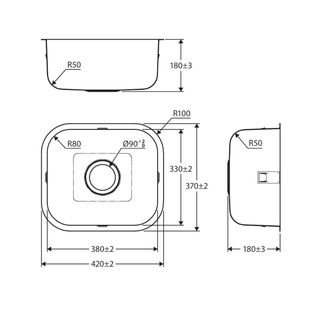 Fienza Tiva 420 Single Kitchen Sink