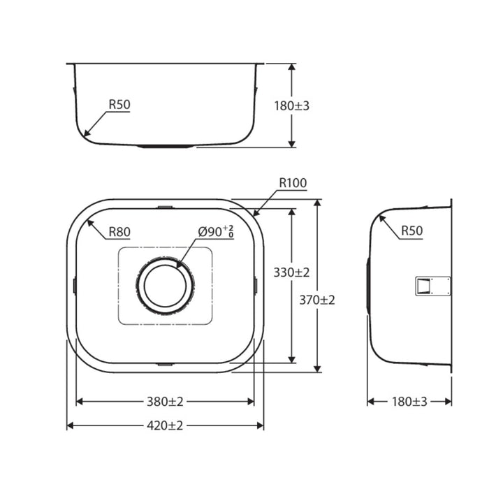 Fienza Tiva 420 Single Kitchen Sink