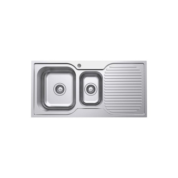Fienza Tiva 980 1.5 Bowl Kitchen Sink with Drainer 1TH 980 x 480mm