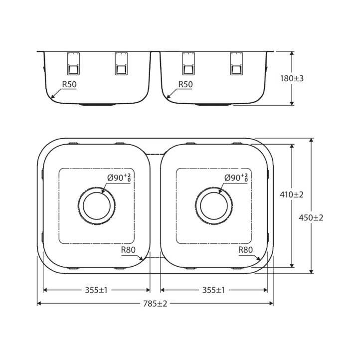 Fienza Tiva 785 Double Kitchen Sink