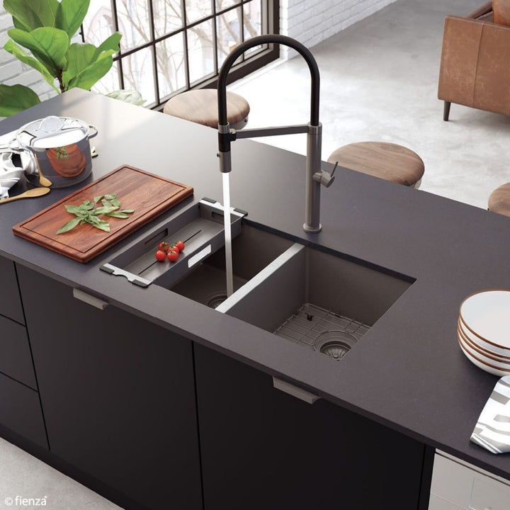 Fienza Hana 27L/27L Double Bowl Kitchen Sink NTH 760 x 450mm