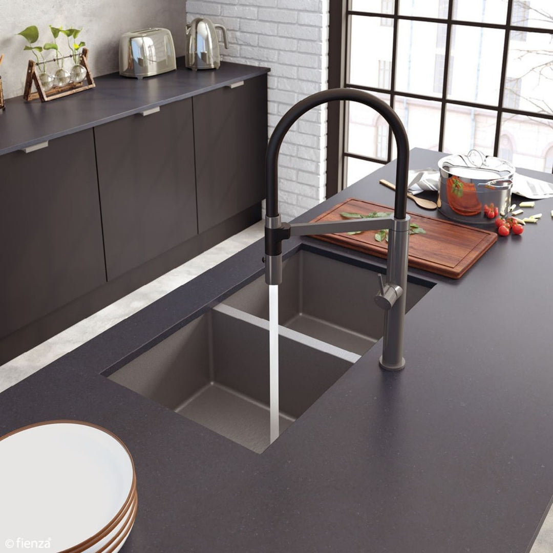 Fienza Hana 27L/27L Double Bowl Kitchen Sink NTH 760 x 450mm