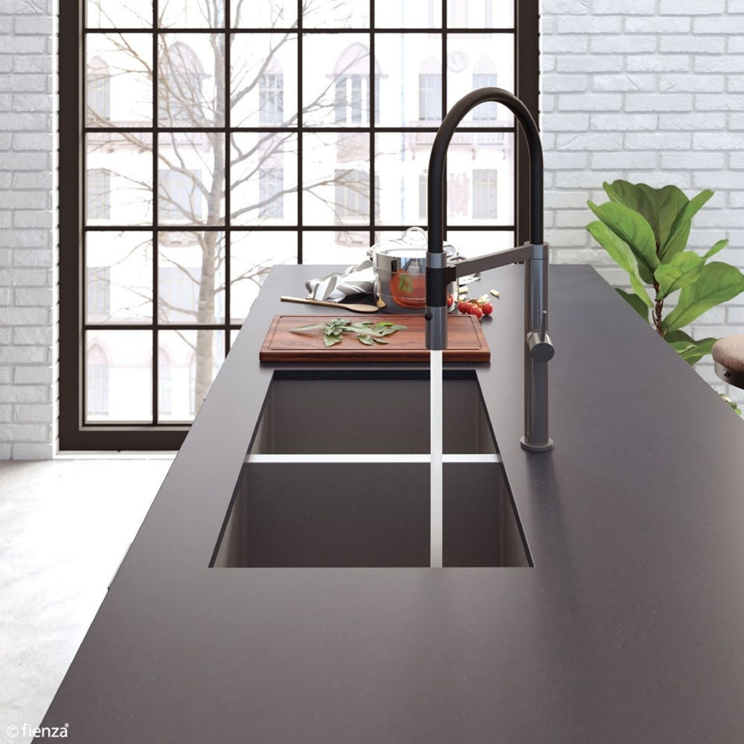 Fienza Hana 27L/27L Double Bowl Kitchen Sink NTH 760 x 450mm