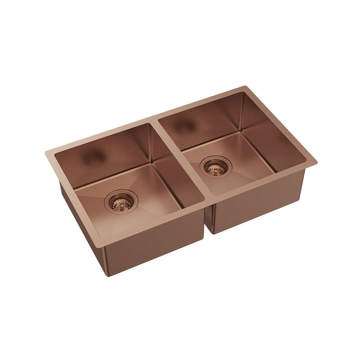 Fienza Hana 27L/27L Double Bowl Kitchen Sink NTH 760 x 450mm