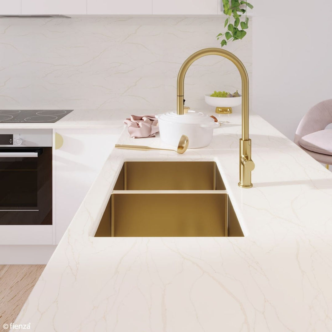 Fienza Hana 27L/27L Double Bowl Kitchen Sink NTH 760 x 450mm
