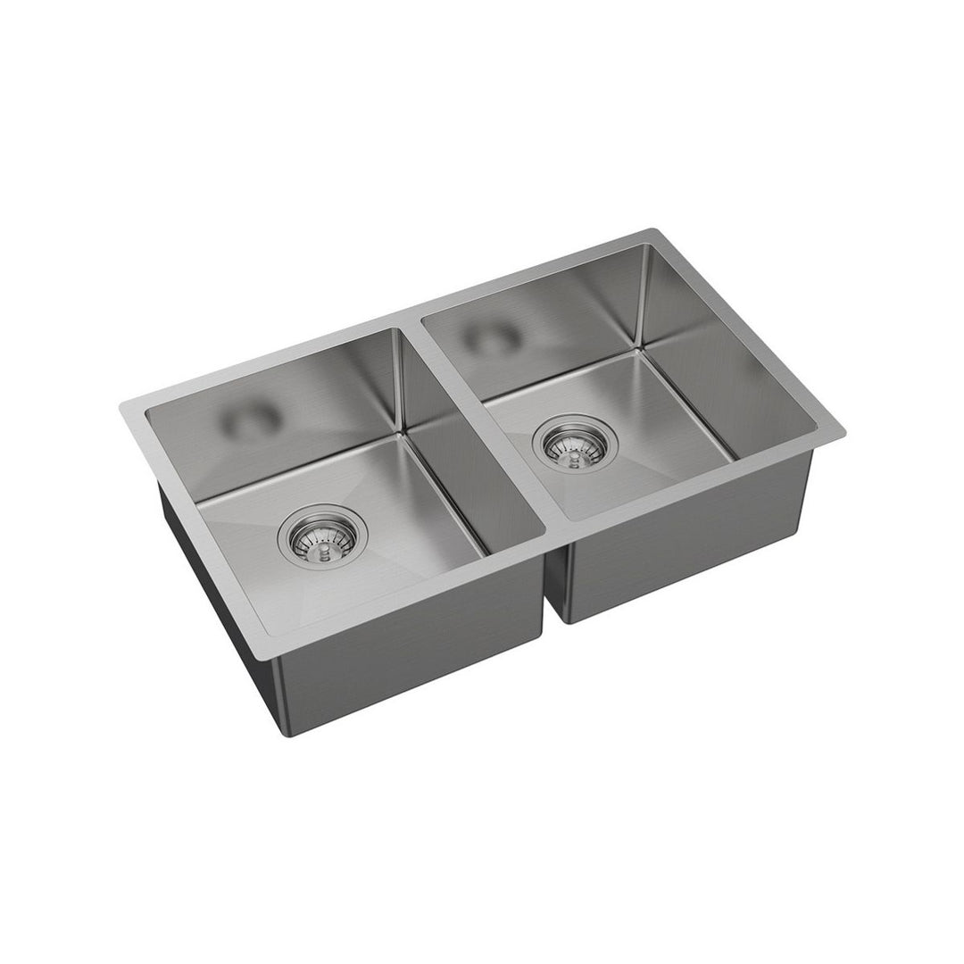 Fienza Hana 27L/27L Double Bowl Kitchen Sink NTH 760 x 450mm