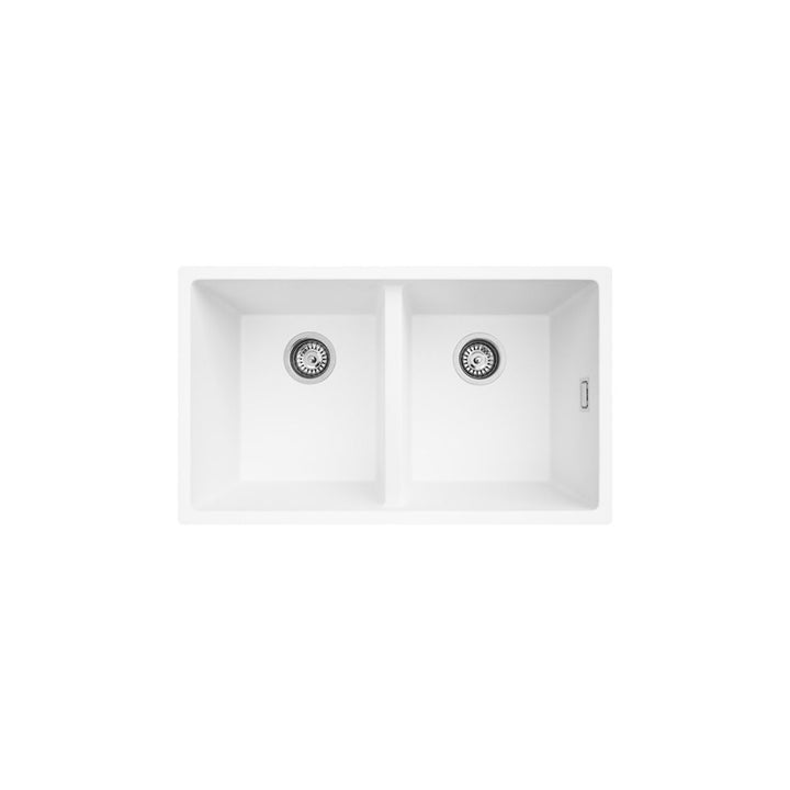 Fienza Kuro Granite 29L/29L Double Bowl Kitchen Sink