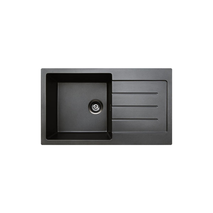 Fienza Kuro Granite 39L Single Kitchen Sink with Drainer