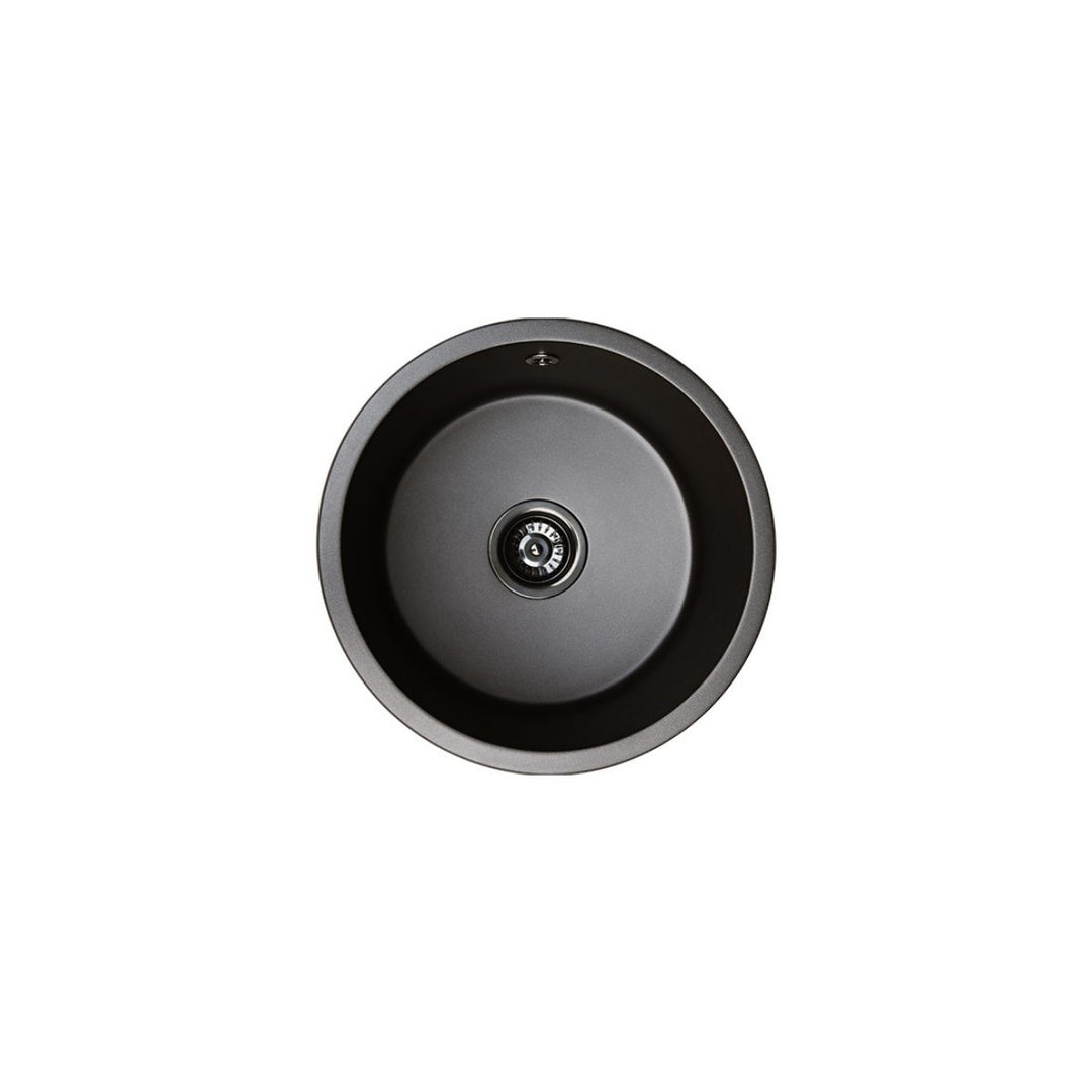 Fienza Kuro Granite 25L Round Single Bowl Kitchen Sink