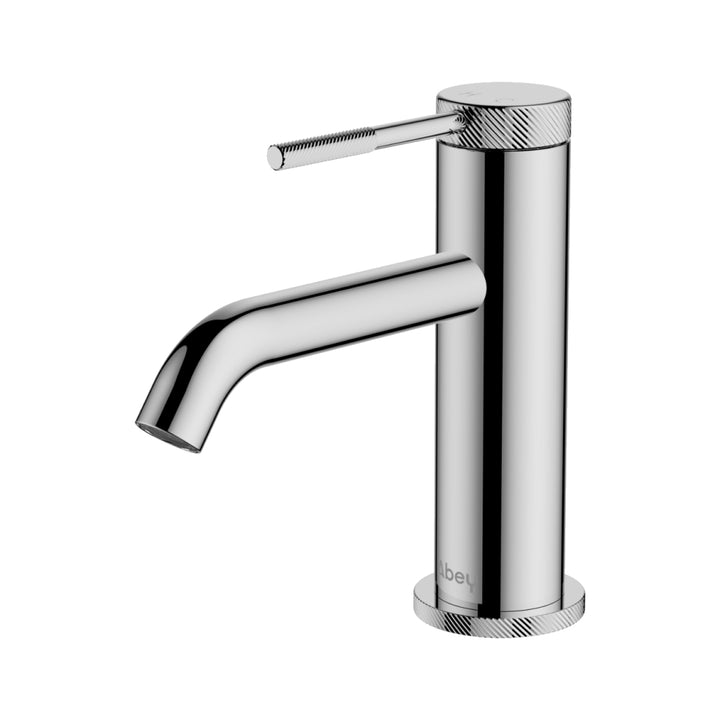 Abey Poco Knurled Basin Mixer Lead Free Chrome