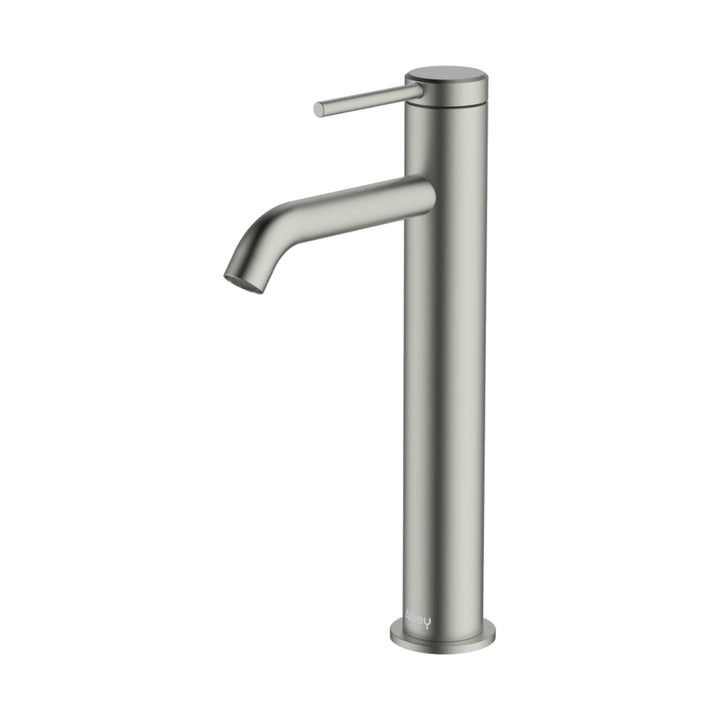 Abey Poco Tall Basin Mixer Lead Free Brushed Nickel