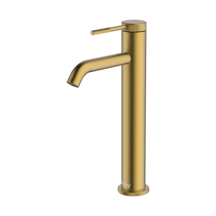 Abey Poco Knurled Tall Basin Mixer Lead Free - Design 10