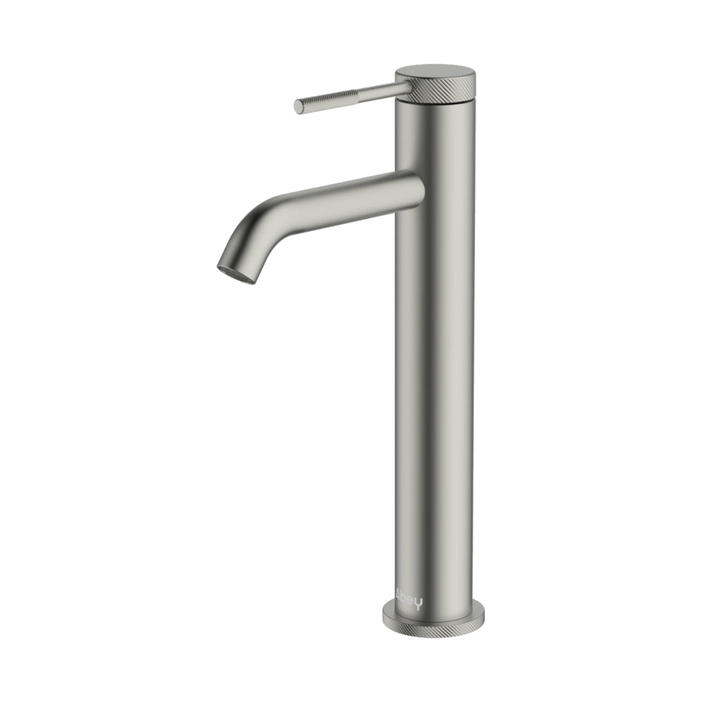Abey Poco Knurled Tall Basin Mixer Lead Free - Design 10
