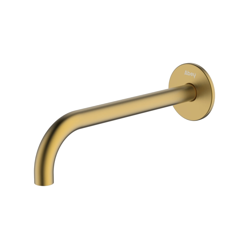 Abey Poco 220mm Basin Spout Lead Free Brushed Brass
