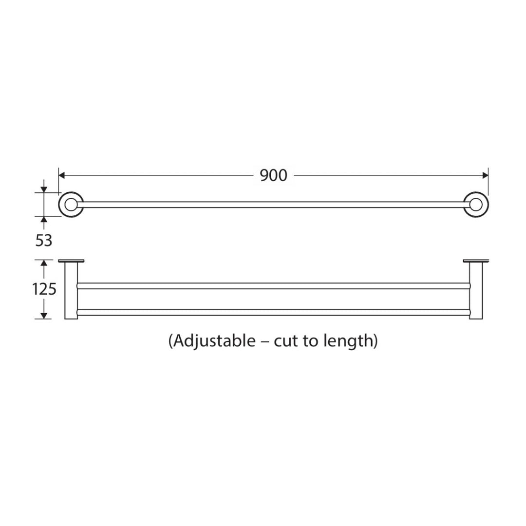 Fienza Stella Double Towel Rail 900mm