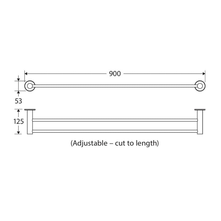 Fienza Stella Double Towel Rail 900mm