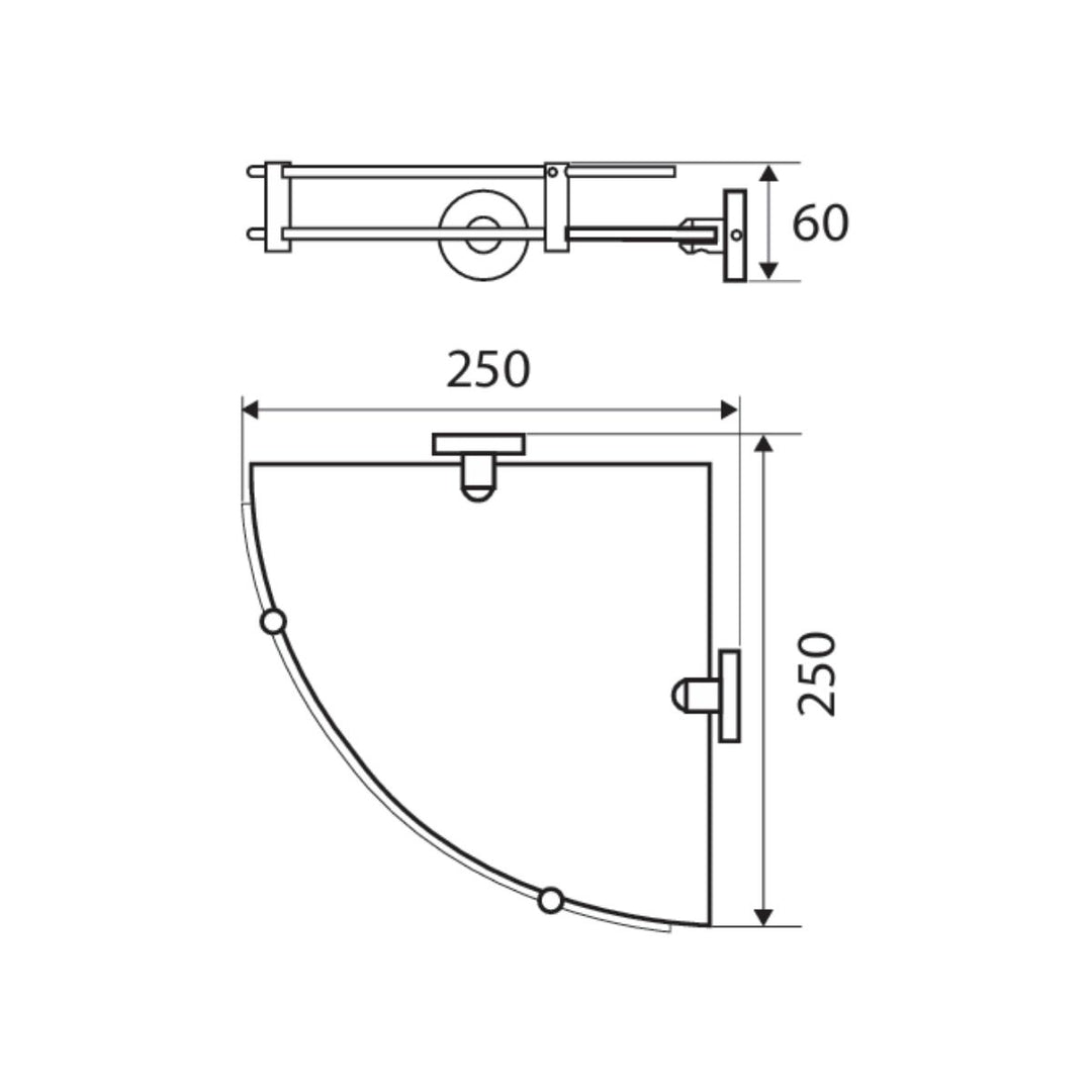 Fienza Michelle Glass Corner Shelf
