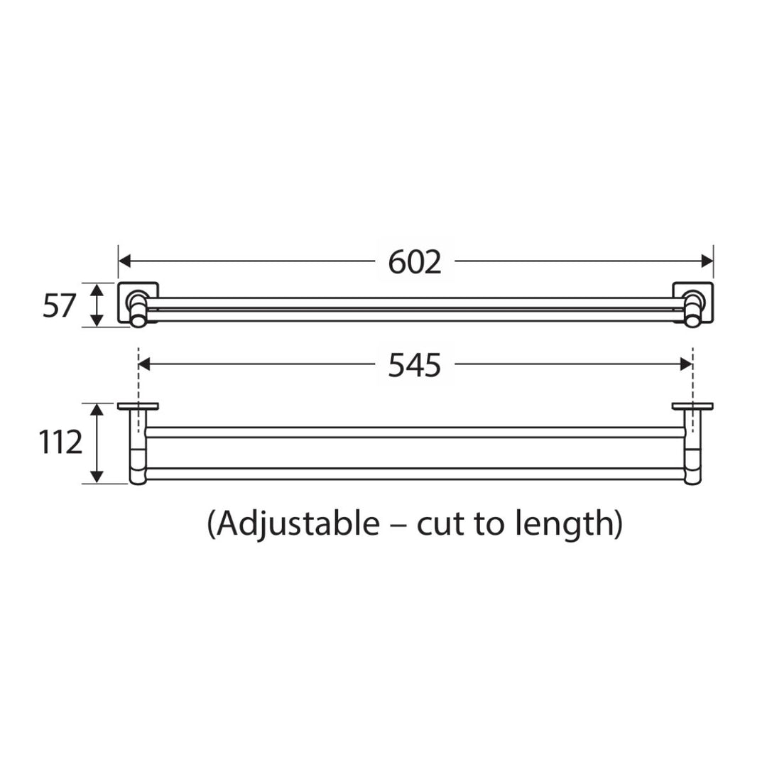 Fienza SANSA Double Towel Rail 600mm