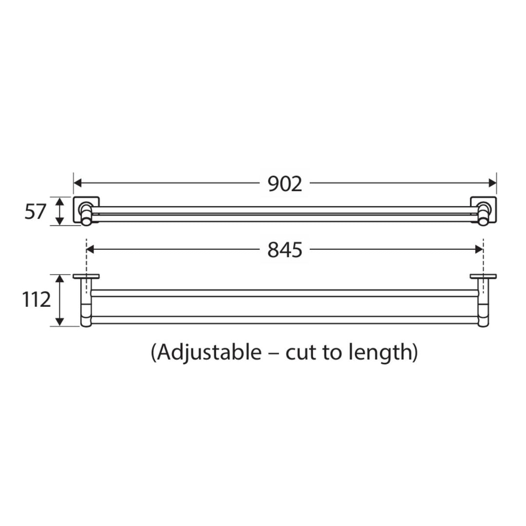 Fienza SANSA Double Towel Rail 900mm