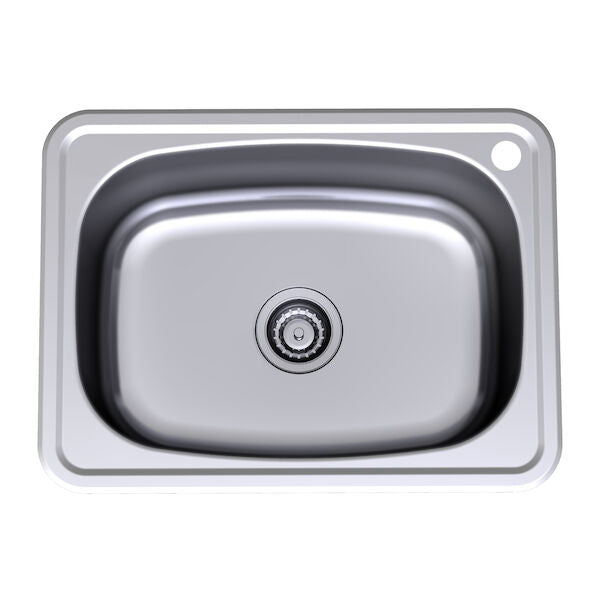 Caroma 45L Flushline Single Laundry Tub Right