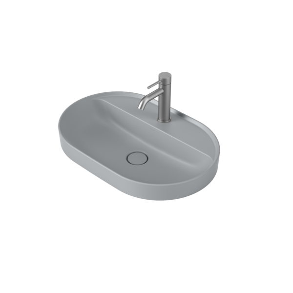 Caroma Liano II 600mm Pill Inset Basin + Tap Landing