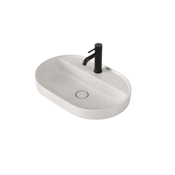 Caroma Liano II 600mm Pill Inset Basin + Tap Landing