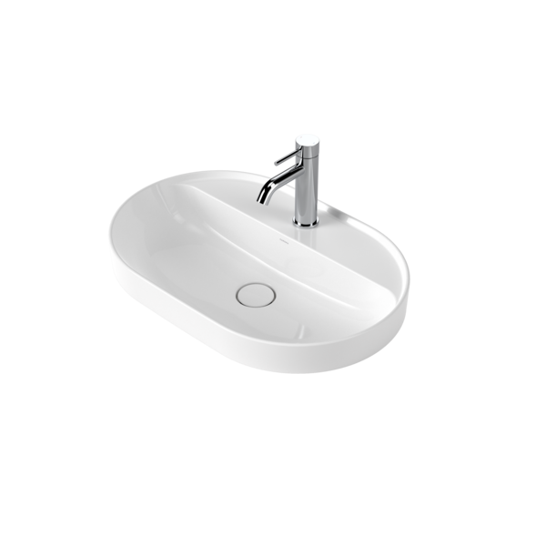 Caroma Liano II 600mm Pill Inset Basin + Tap Landing