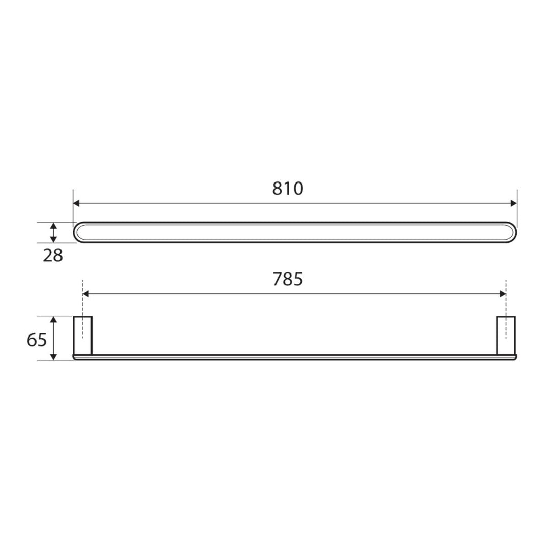 Fienza Empire Single Towel Rail 810mm