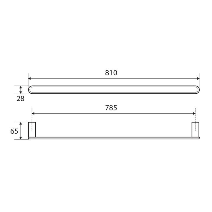 Fienza Empire Single Towel Rail 810mm