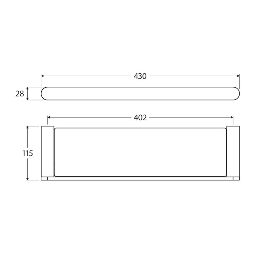 Fienza Empire Slim Shower Glass Shelf