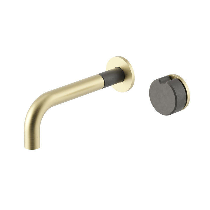Meir X Nood Co. Alchemy Progressive Wall Basin Mixer Set - Tiger Bronze Mid Tone Grey