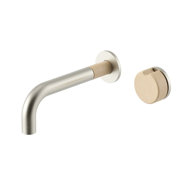 Meir X Nood Co. Alchemy Progressive Wall Basin Mixer Set - Brushed Nickel Nood