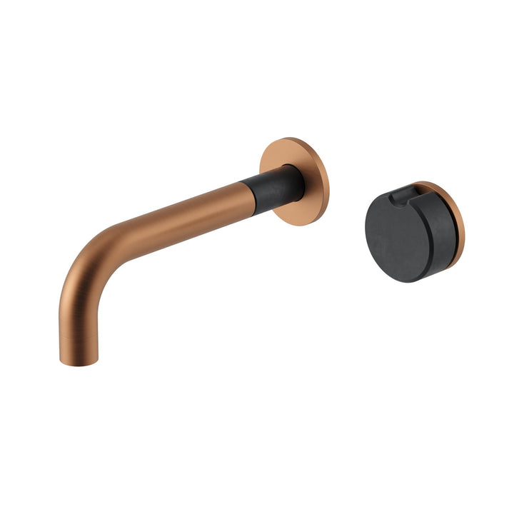 Meir X Nood Co. Alchemy Progressive Wall Basin Mixer Set - Lustre Bronze Storm