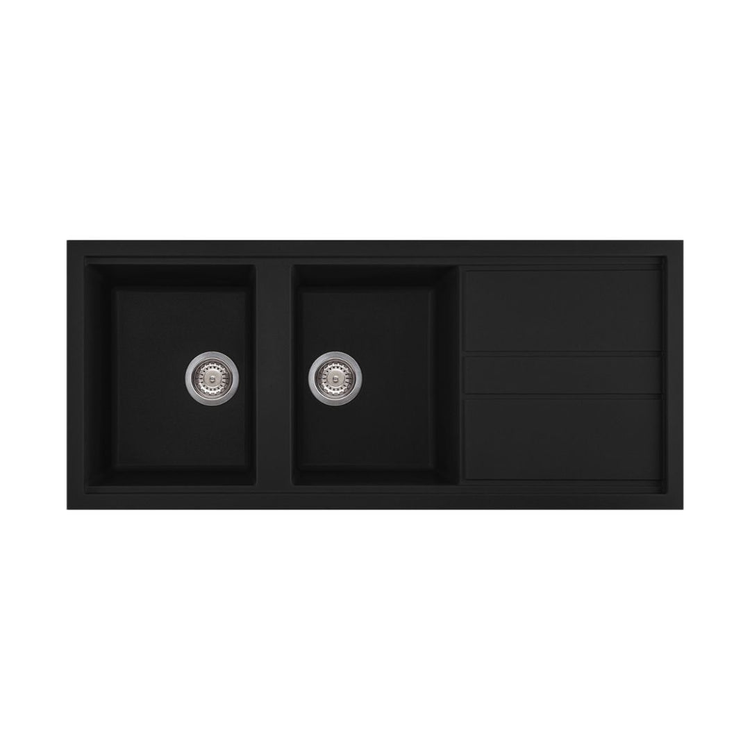 Artusi Granitek Double Bowl Sink NTH 1160 x 510mm