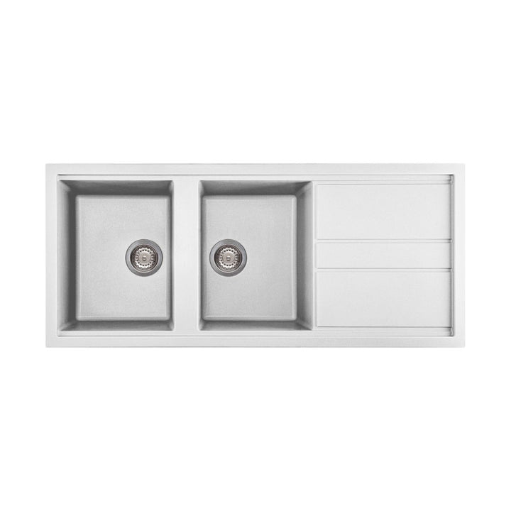 Artusi Granitek Double Bowl Sink NTH 1160 x 510mm