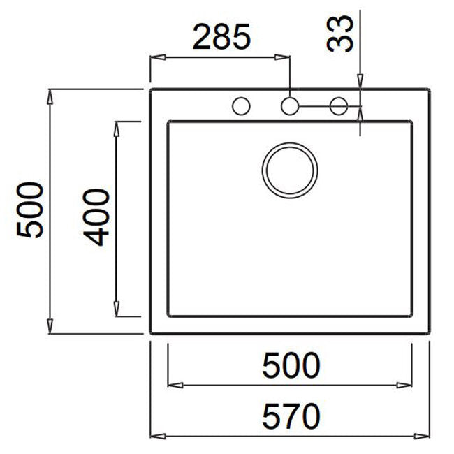 Artusi Granitek Series Single Bowl Sink - Design 10