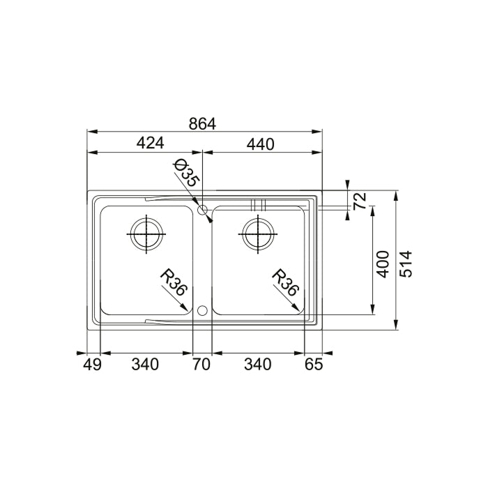 Franke Aton Double Bowl Sink - Design 10