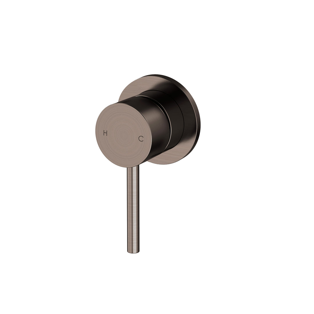 Axus Pin Lever Shower Or Bath Mixer + Cover Plate Dark Bronze / 60mm