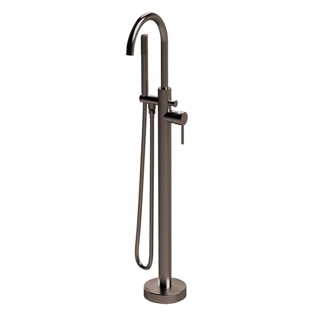 Axus Pin Free Standing Bath Mixer + Hand Shower Dark Bronze