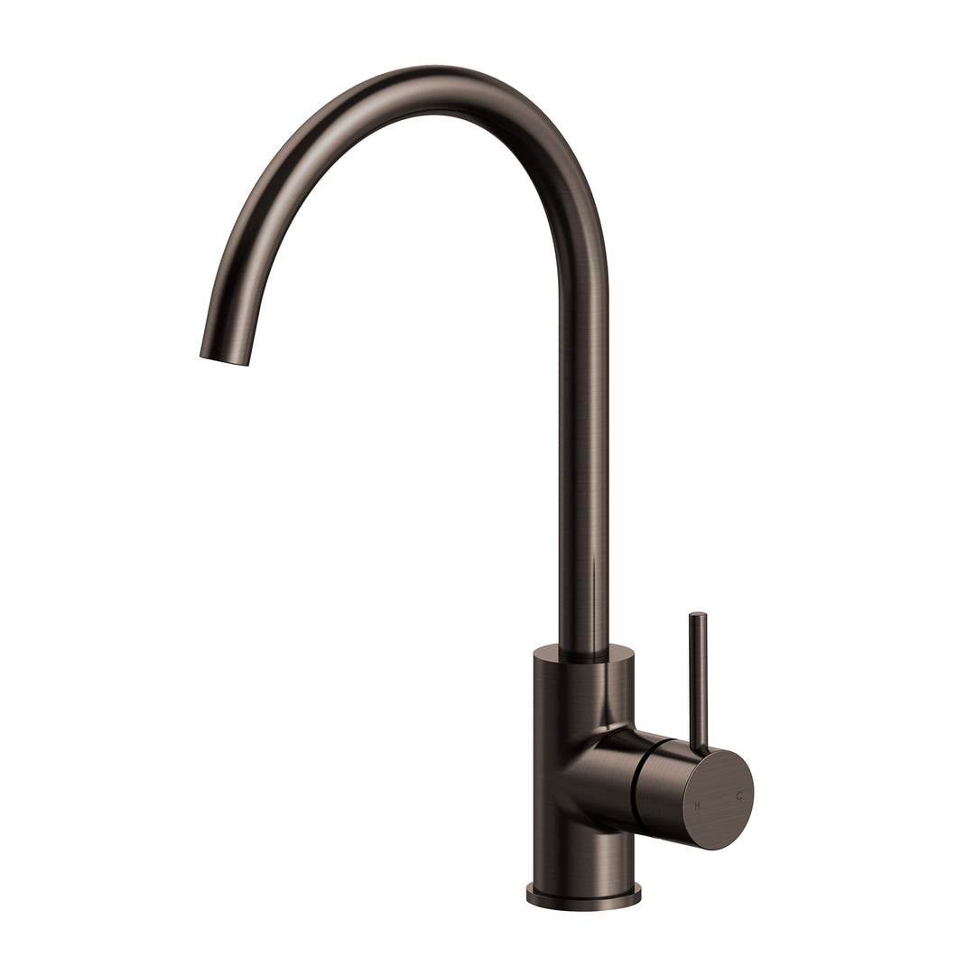 Axus Pin Lever Arch Spout Sink Mixer Dark Bronze